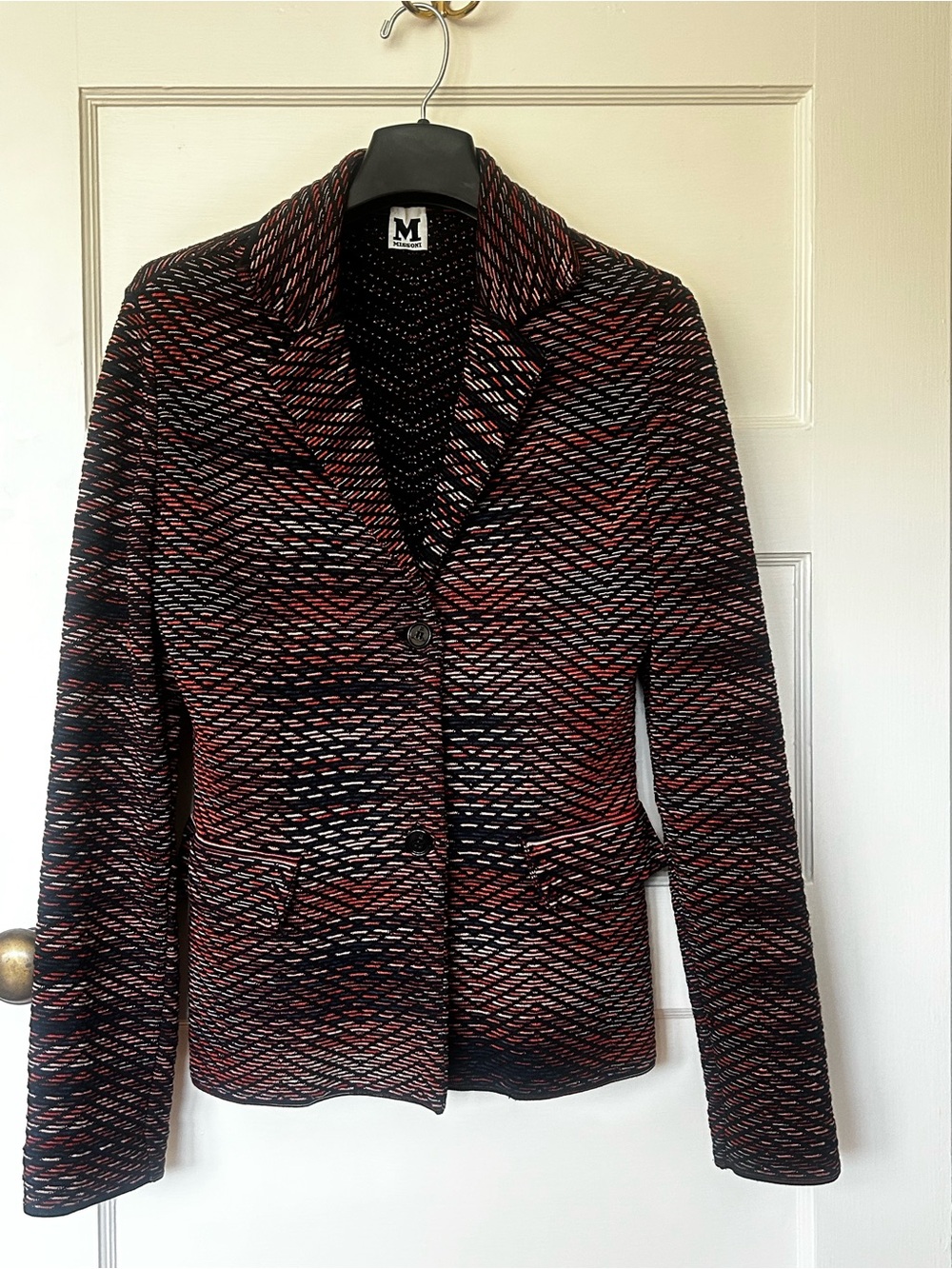 Missoni Black, Cream and Burnt Orange Knit Blazer